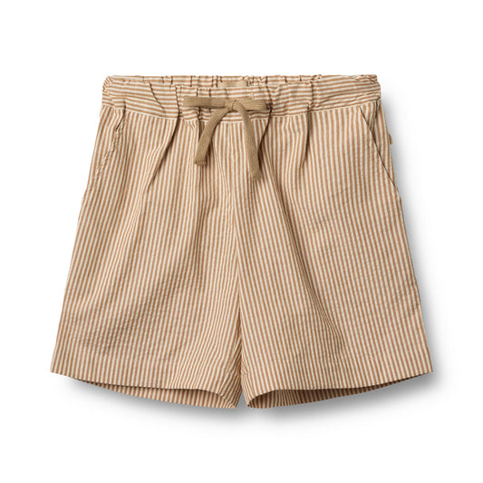 Wheat - seersucker shorts Cuba - caramel stripe