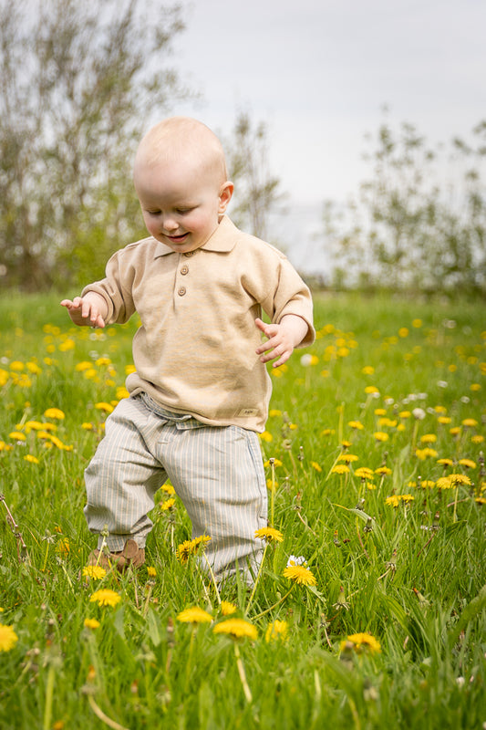 Tocoto Vintage - blue striped pantalon jeans