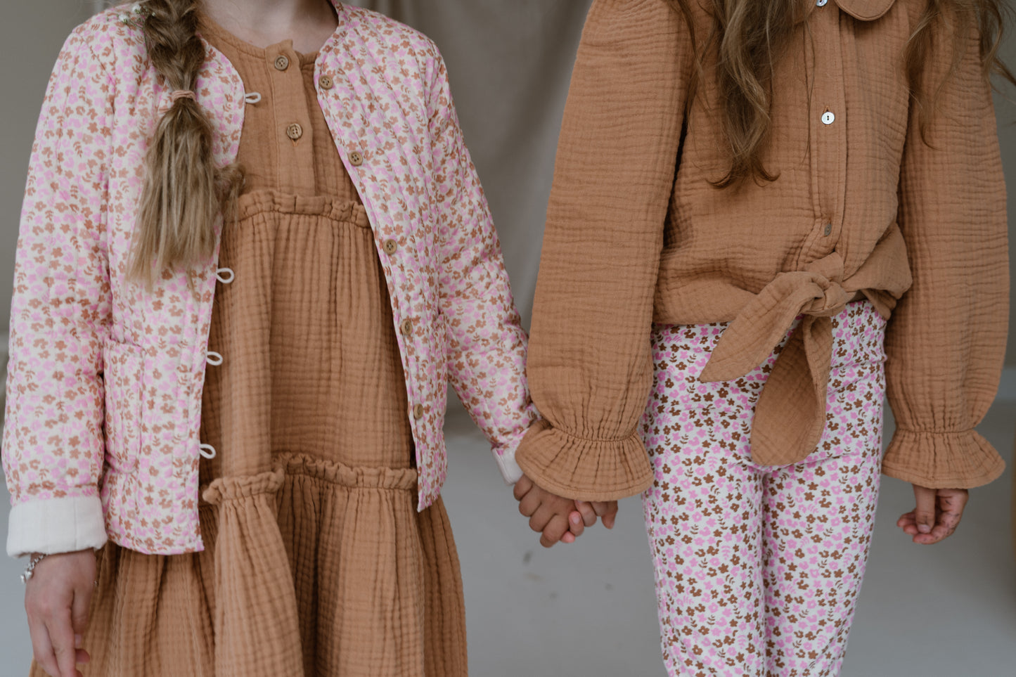 Navy Natural - jacket Mikki reversible - pink flower