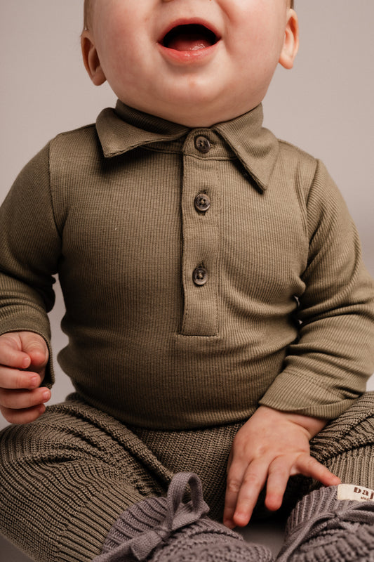 Baje Studio - polo romper Davos - green moss