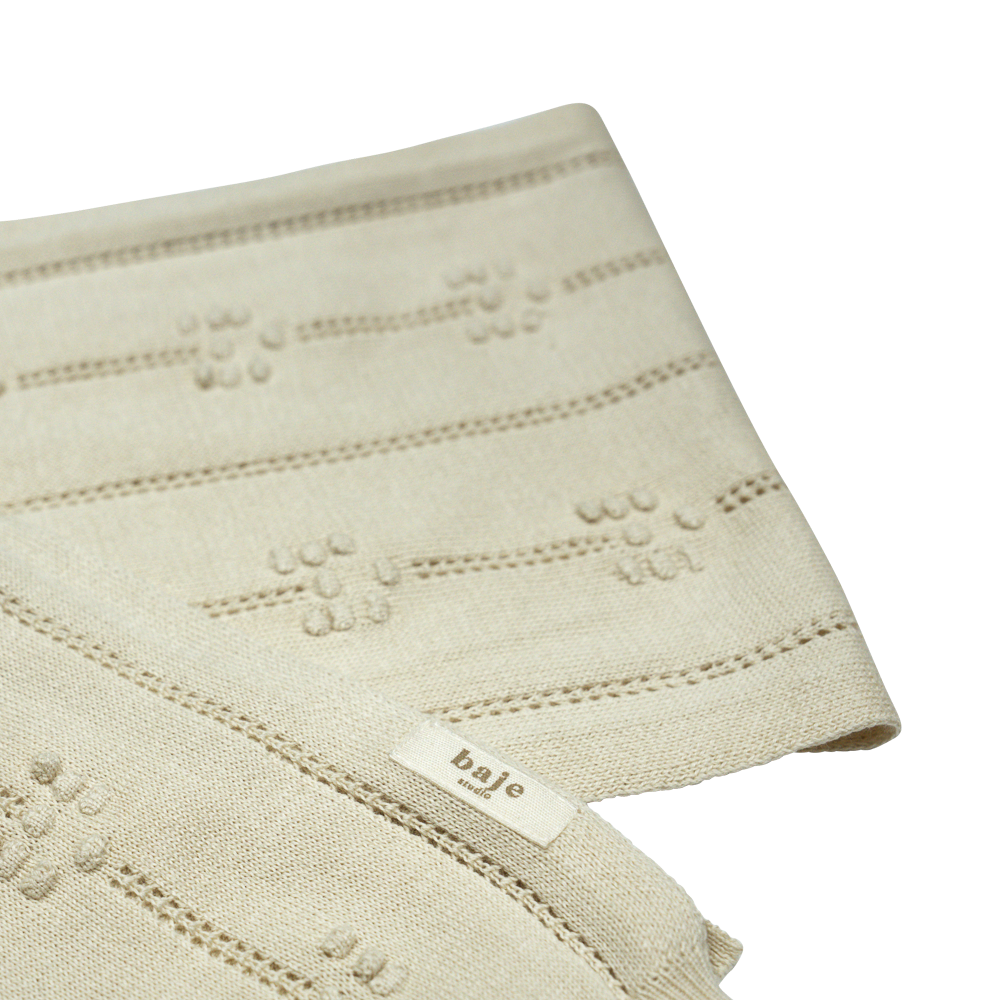 Jacquard knitted set scarf/hat Do - sand