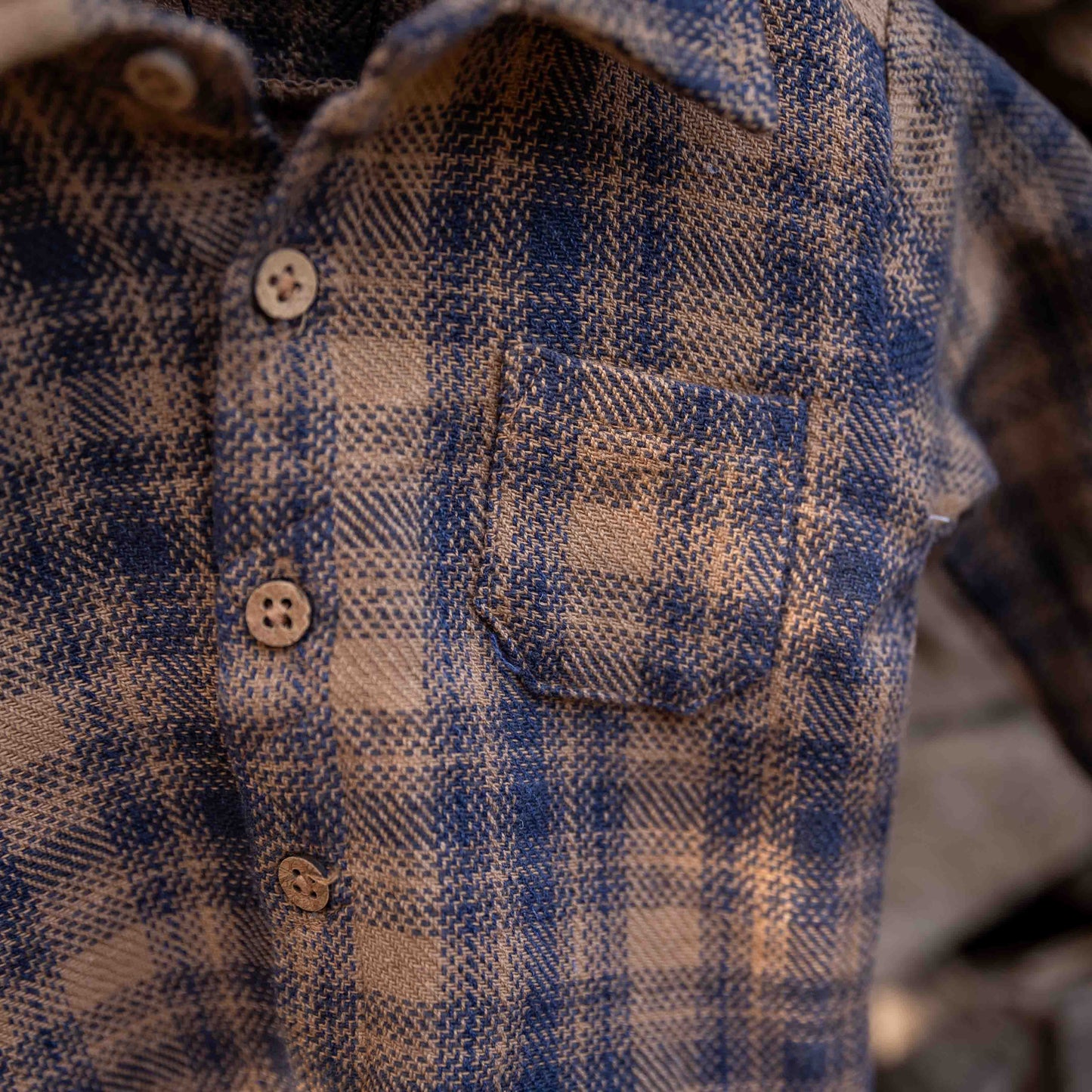 Riffle Amsterdam - geruit overhemd - caramel