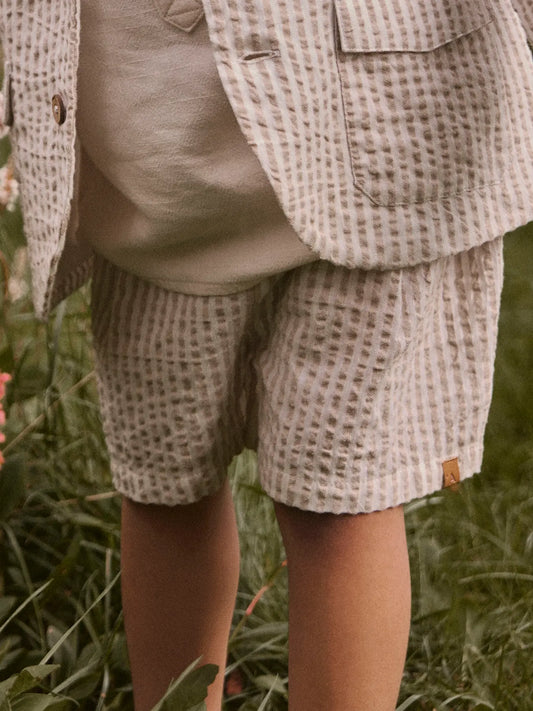 Lil'Atelier - seersucker shorts Fausto - stripe