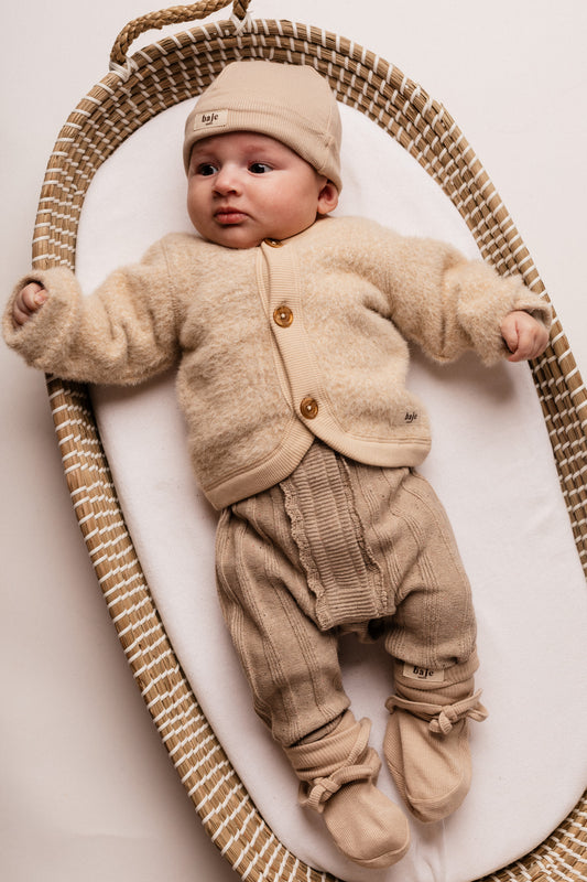Baje Studio - wool cardigan Fechy - sand desert