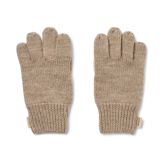 Wheat - finger gloves Bobbe - grey camel melange