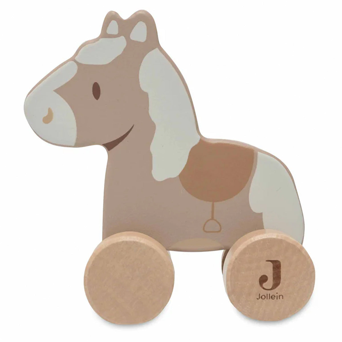 Houten paard op wielen