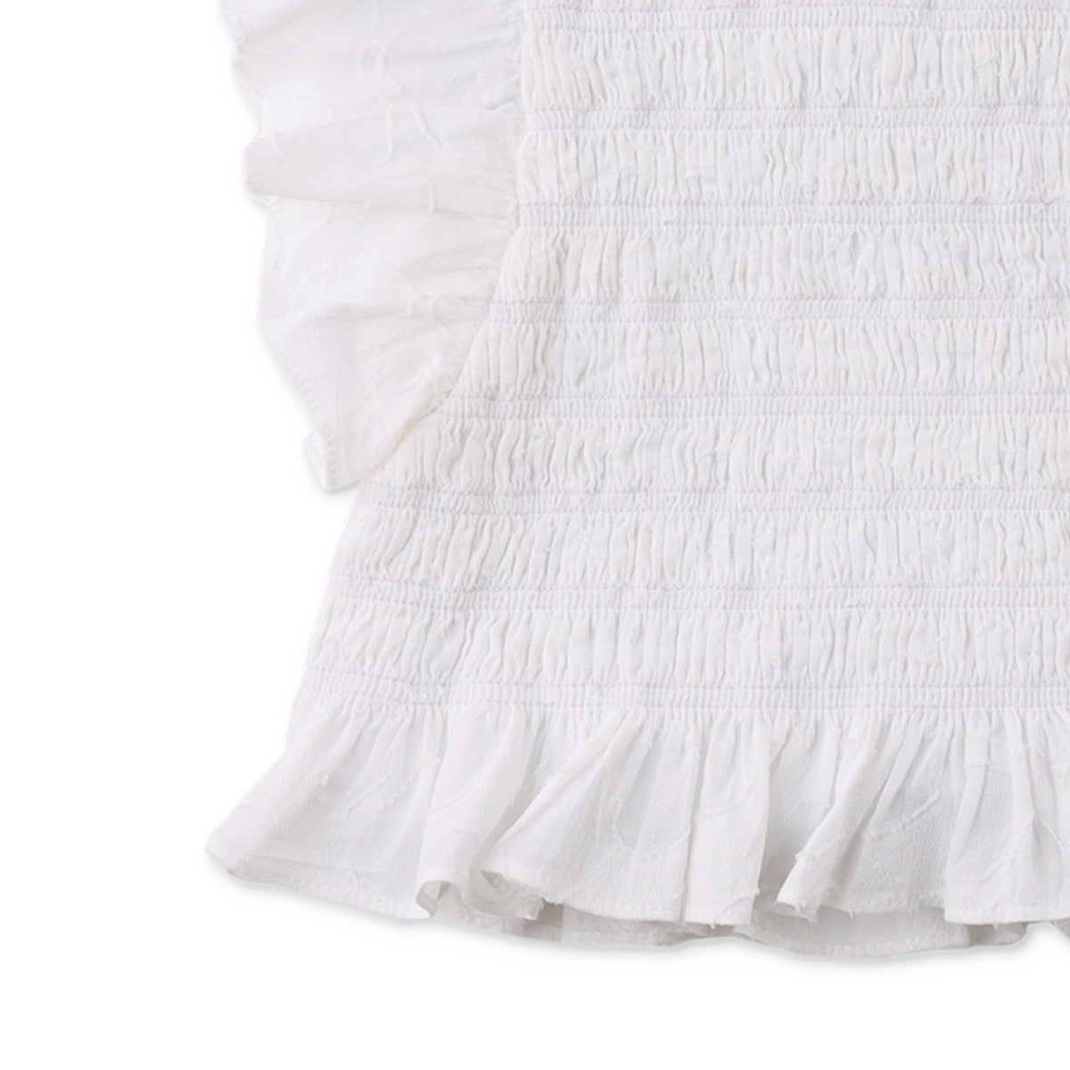 Gingersnaps - peplum ruffle top Jacquie - offwhite