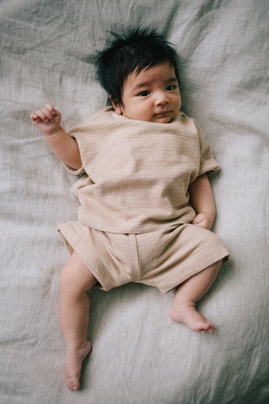 Riffle Amsterdam - terry shorts Zuri - beige stripe