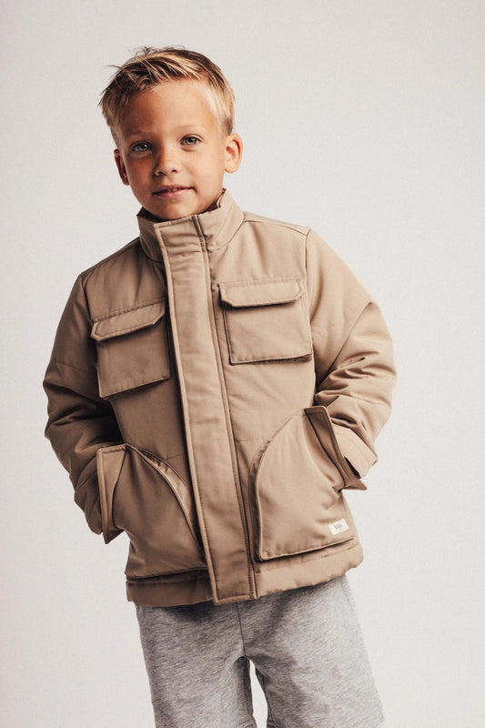 Baje Studio - jacket Siles - taupe cafe