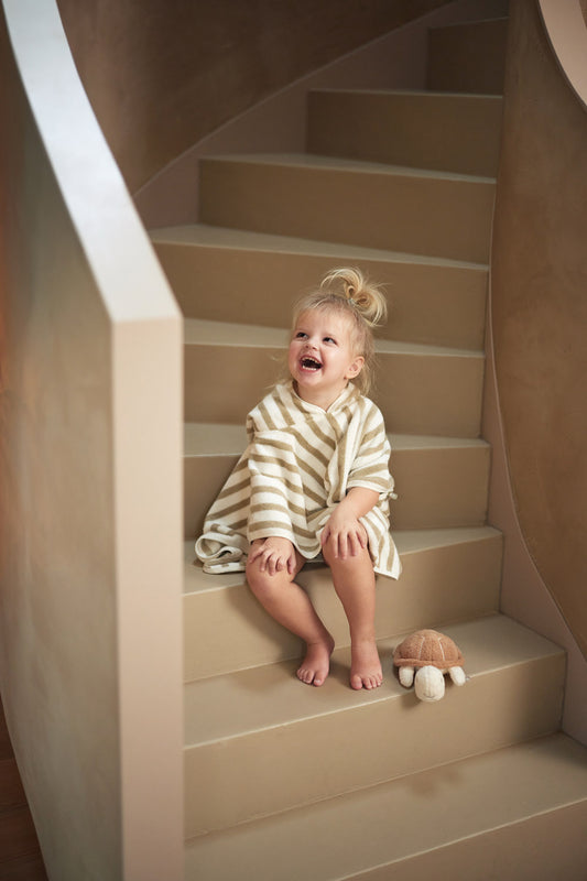 Badponcho stripe terry - olive green