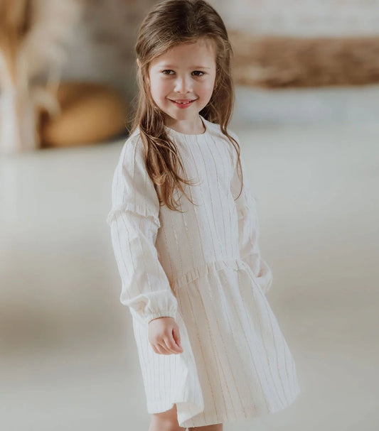 GYMP - dress Rafaela - ecru gold