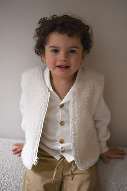 LRDM petits - reversible gilet Olivier - antique white