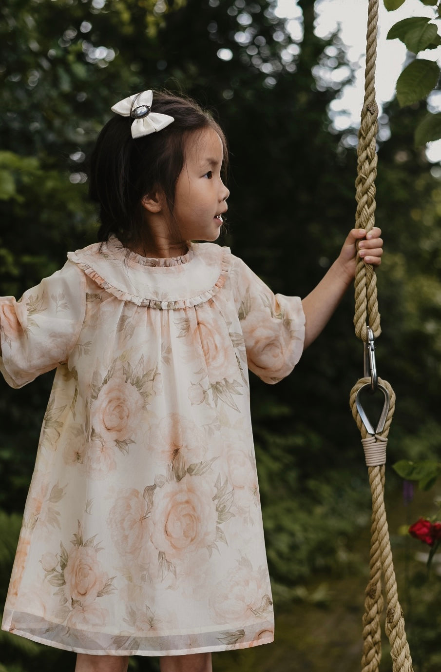 LRDM petits - chiffon flower dress Lea