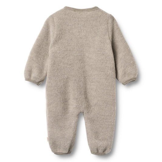 Wheat - merino wool fleece suit Levi - khaki melange