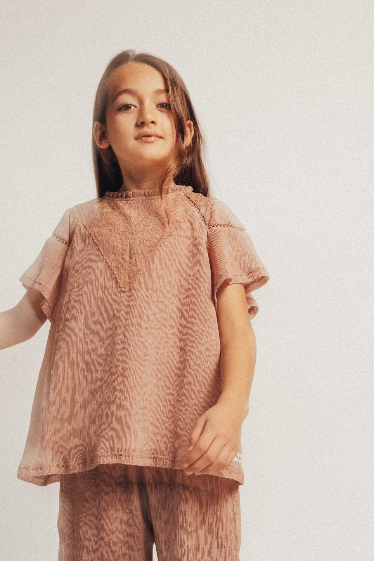 Baje Studio - crincle woven blouse Lou - rose amber