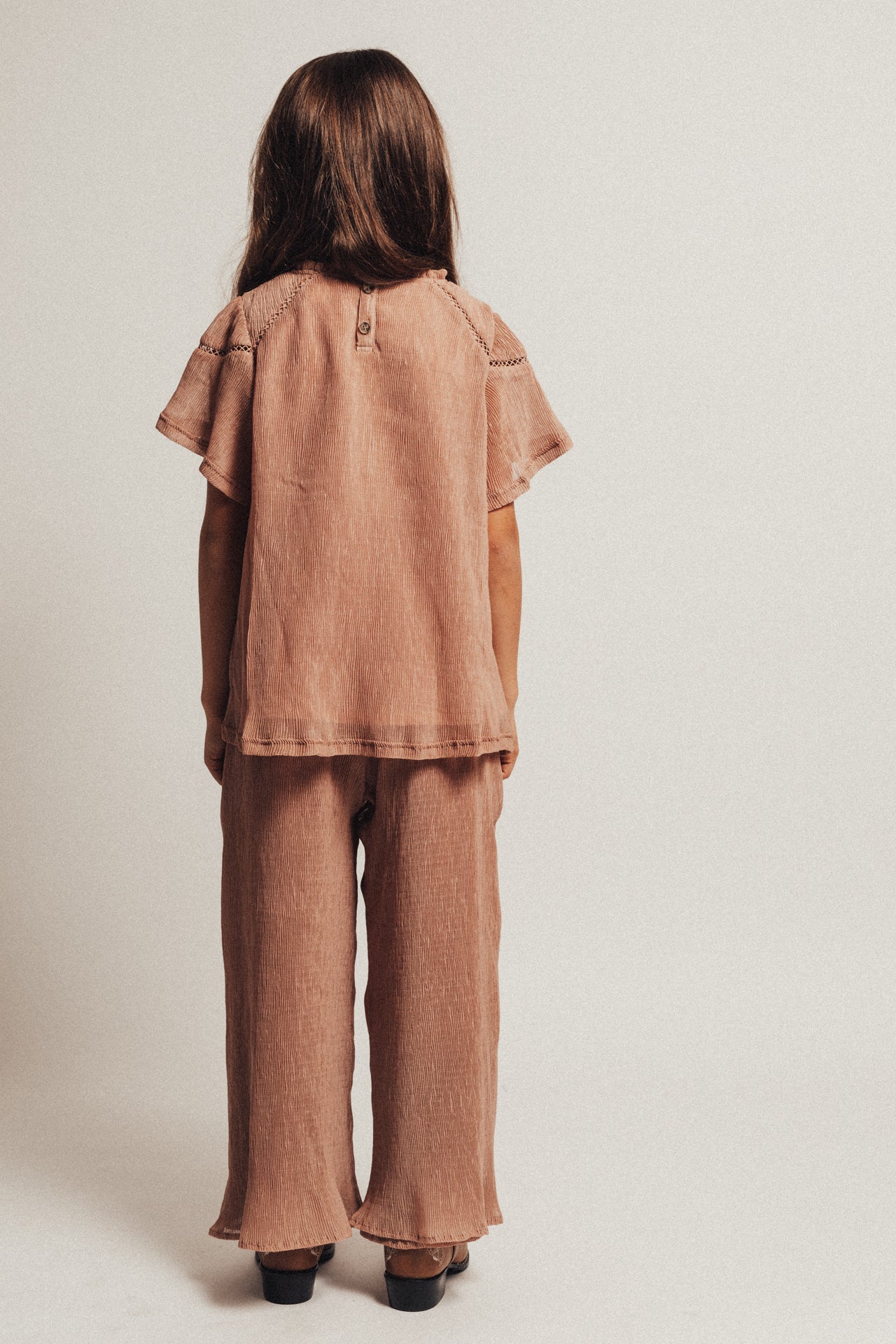 Baje Studio - crincle woven blouse Lou - rose amber