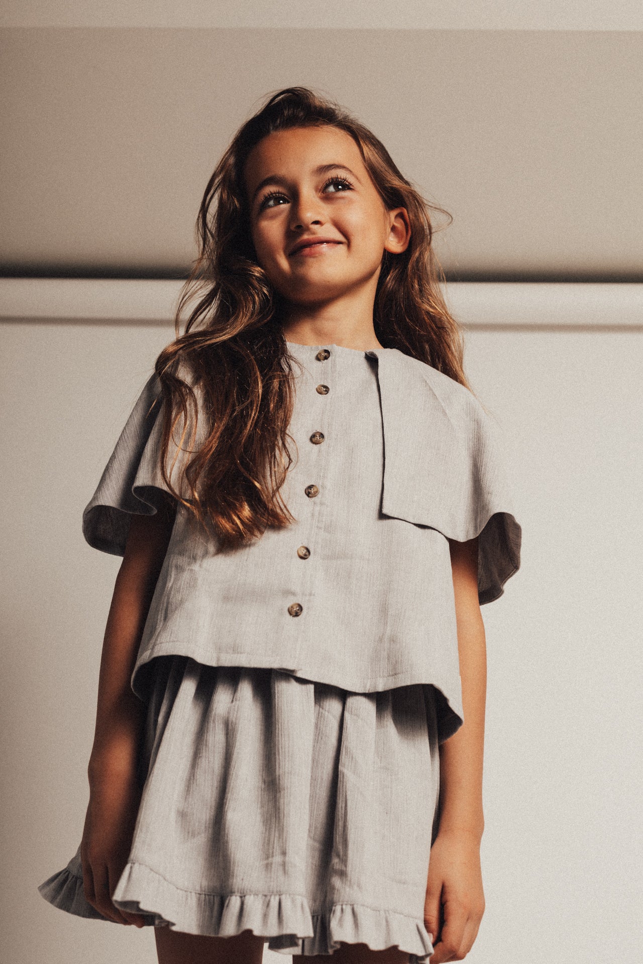 Baje Studio - woven blouse Liss - blue steel