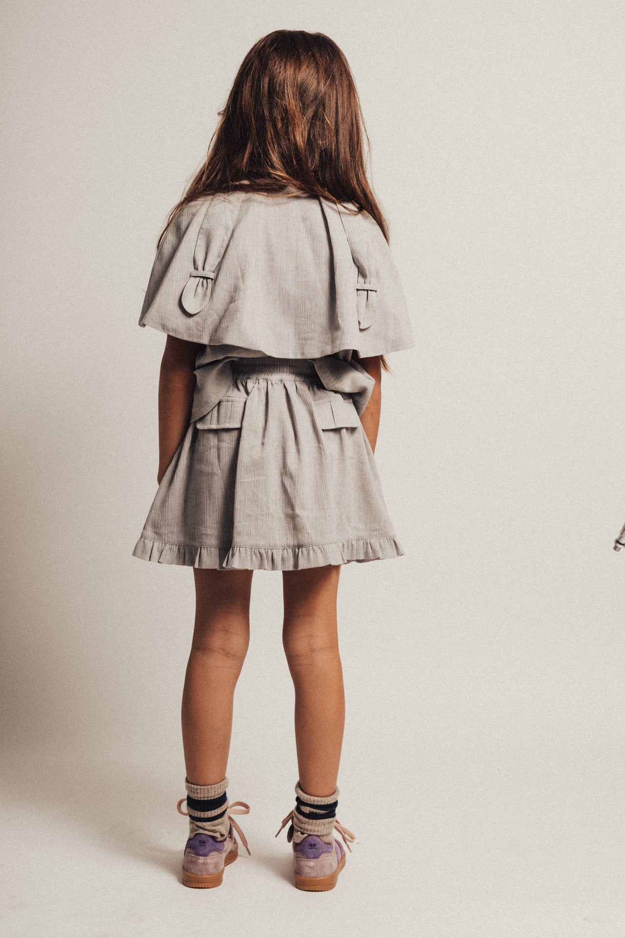 Baje Studio - woven skirt Loures - blue steel