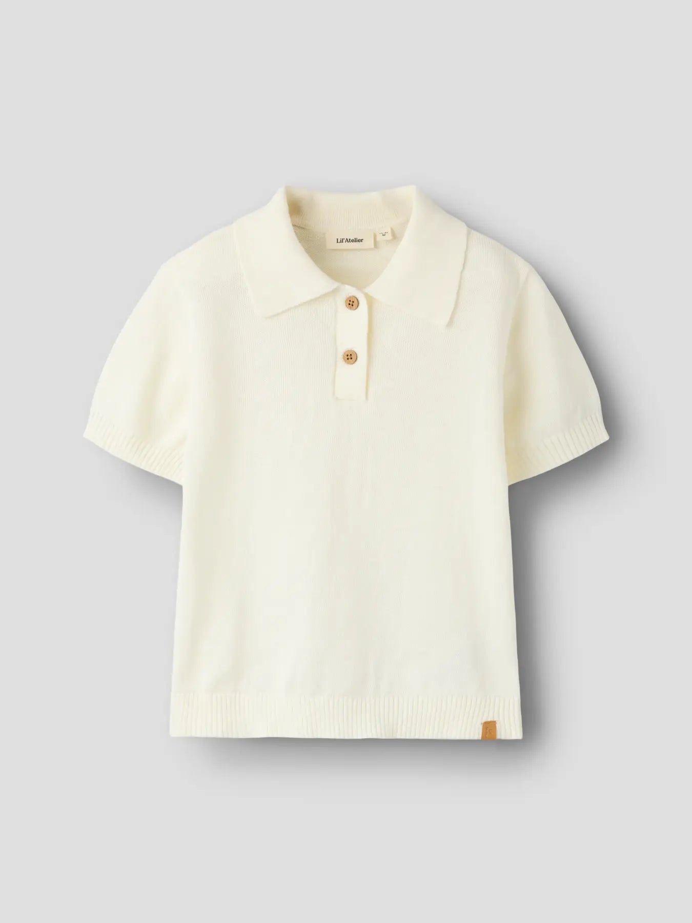 Lil'Atelier - knitted polo kid - coconut milk