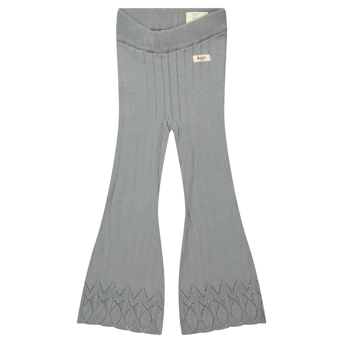 Knitted ajour flare Mary - greyish blue
