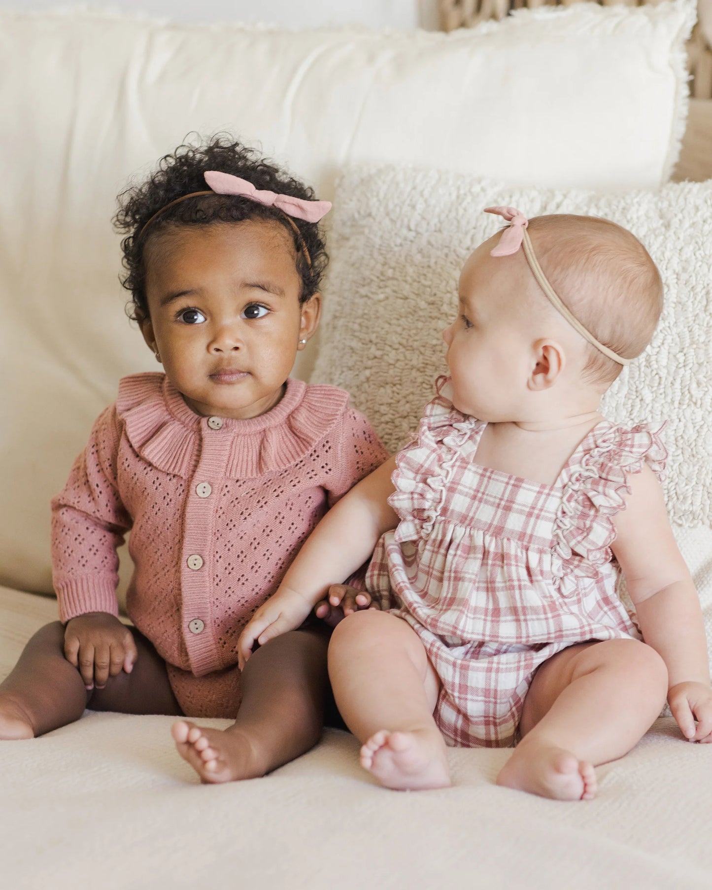 Quincy Mae - romper Maya - pink plaid