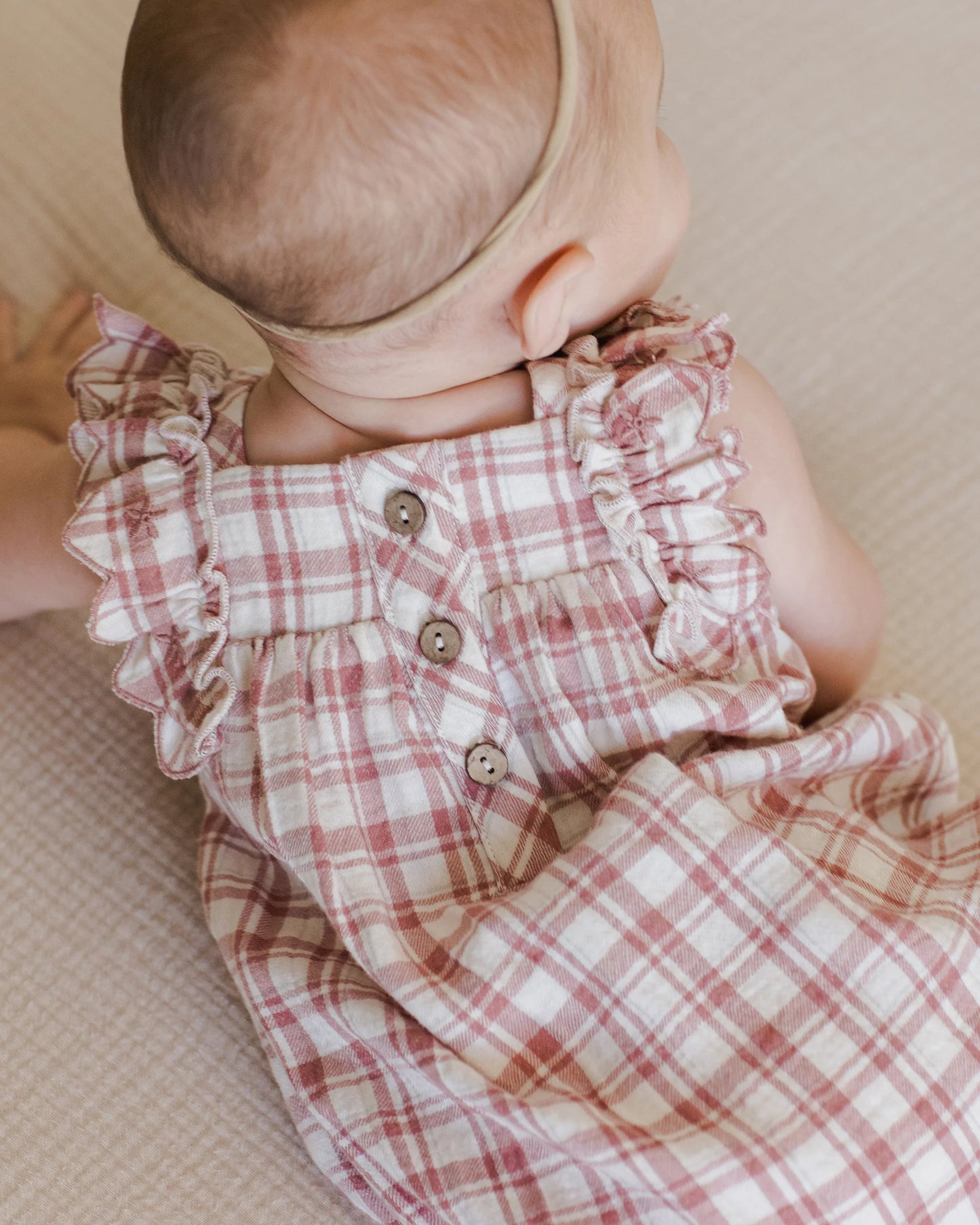 Quincy Mae - romper Maya - pink plaid