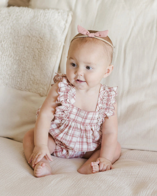Quincy Mae - romper Maya - pink plaid