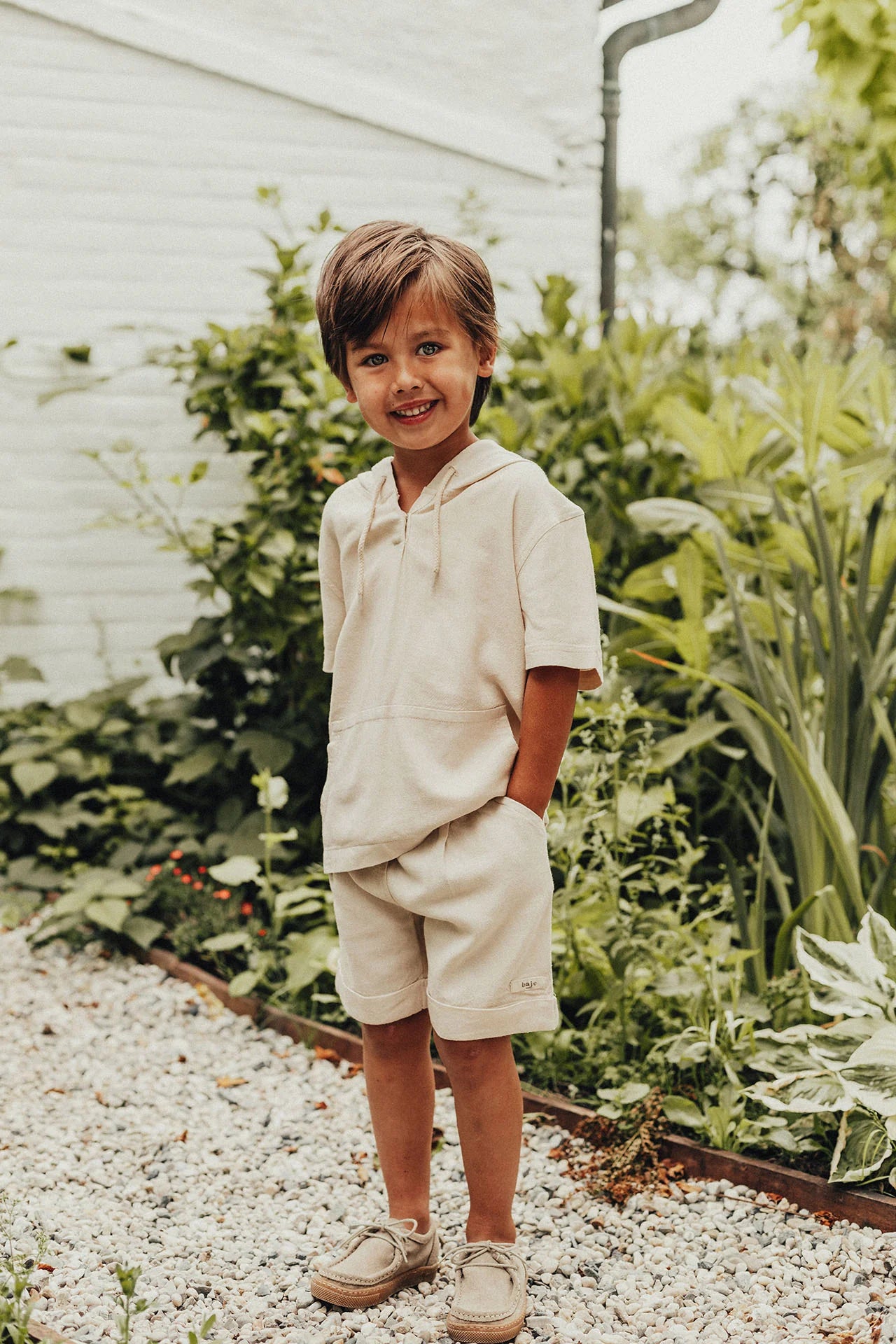 Linen short Mills - sand