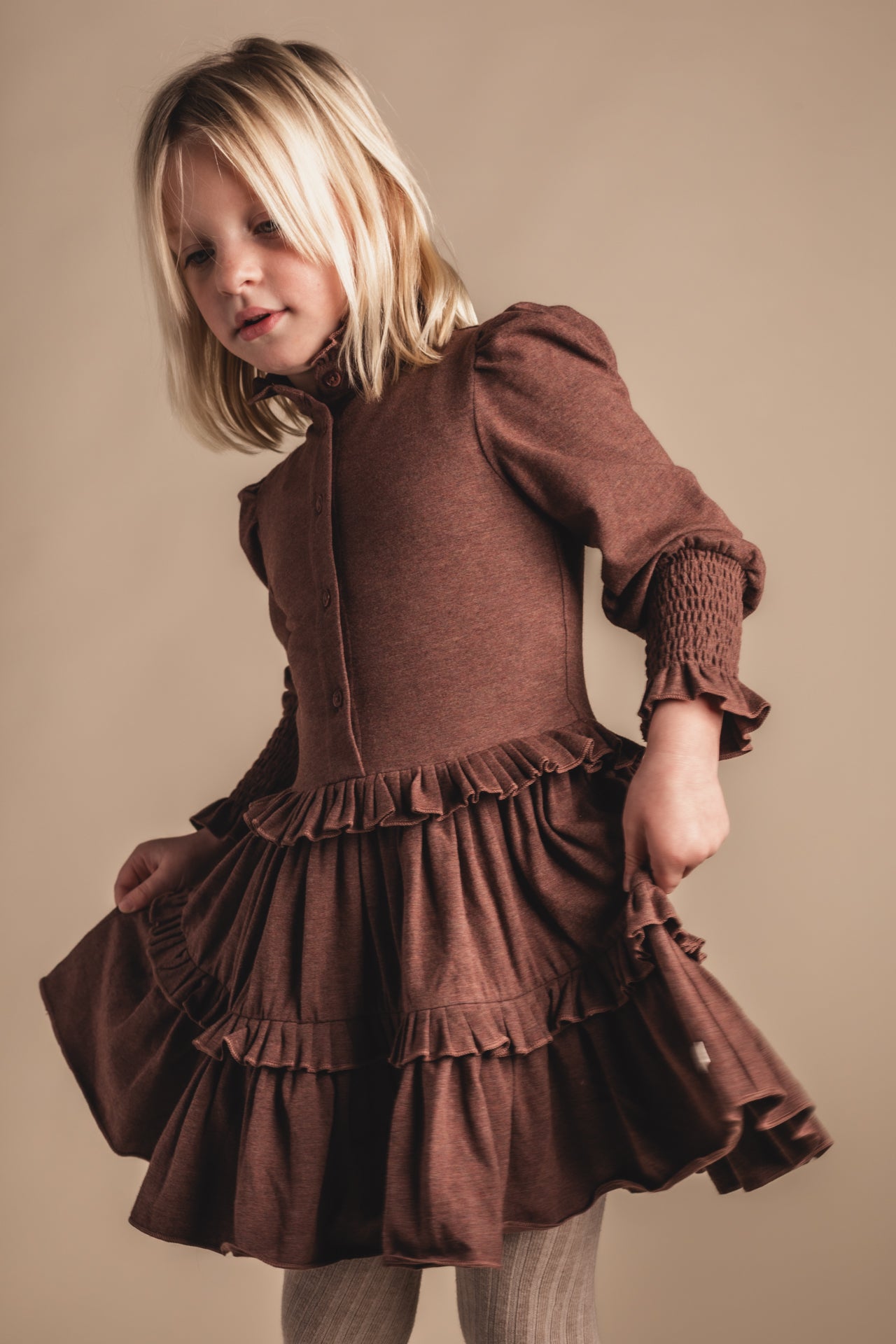 PRE ORDER - Baje Studio - dress Moule - copper brown