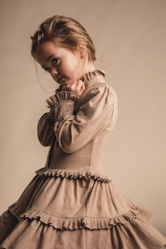 PRE ORDER - Baje Studio - dress Moule - taupe light
