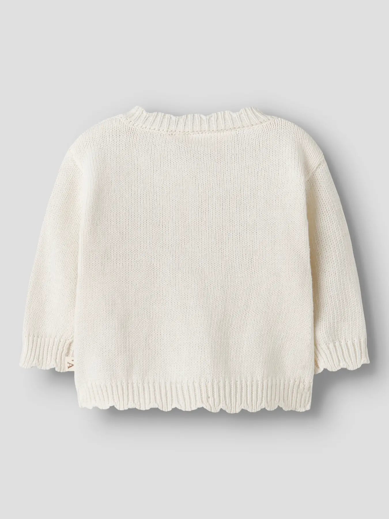 Lil'Atelier - knitted cardigan flower - coconut milk