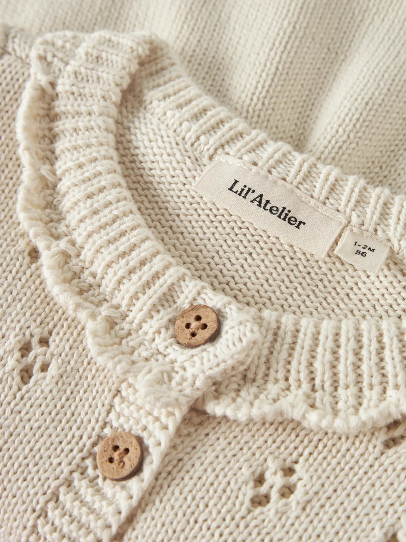 Lil'Atelier - knit dress Lia baby - turtledove offwhite