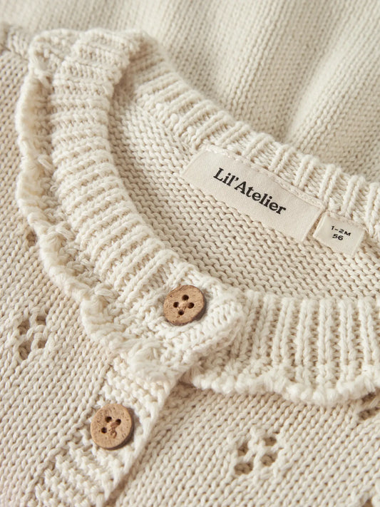 Lil'Atelier - knit dress Lia baby - turtledove offwhite