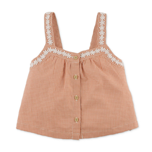 Gingersnaps - gingham set Nery - brown