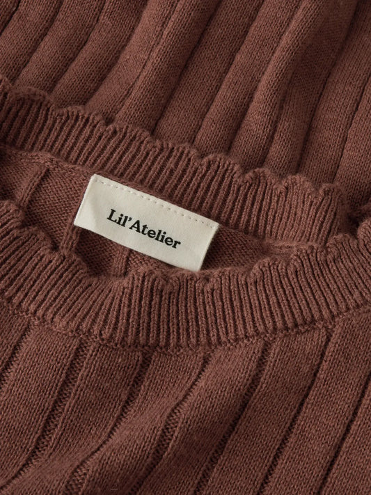 Lil'Atelier - knit top Nelsan - mahogany
