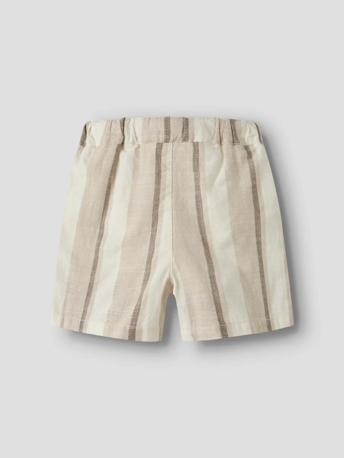 Lil'Atelier - woven shorts - coconut milk stripe