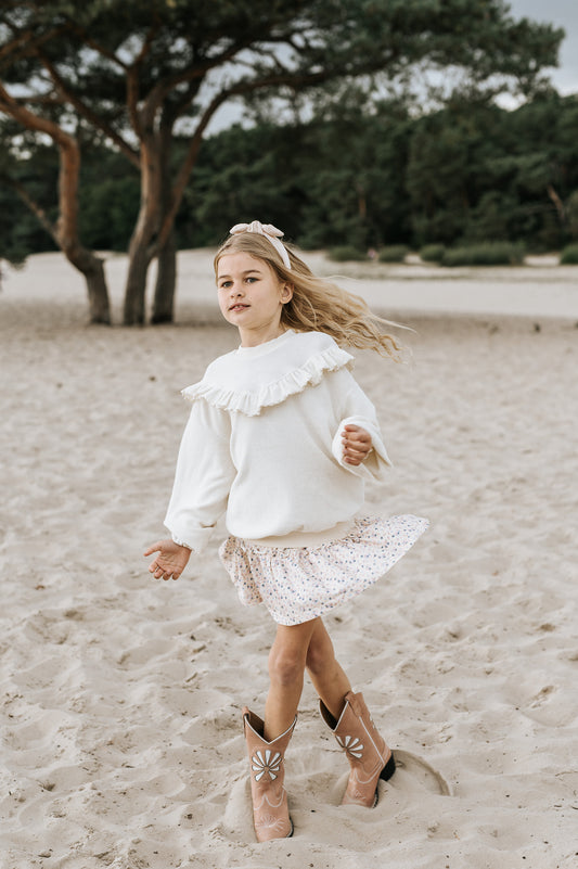 Navy Natural - skirt Bo spring blossom