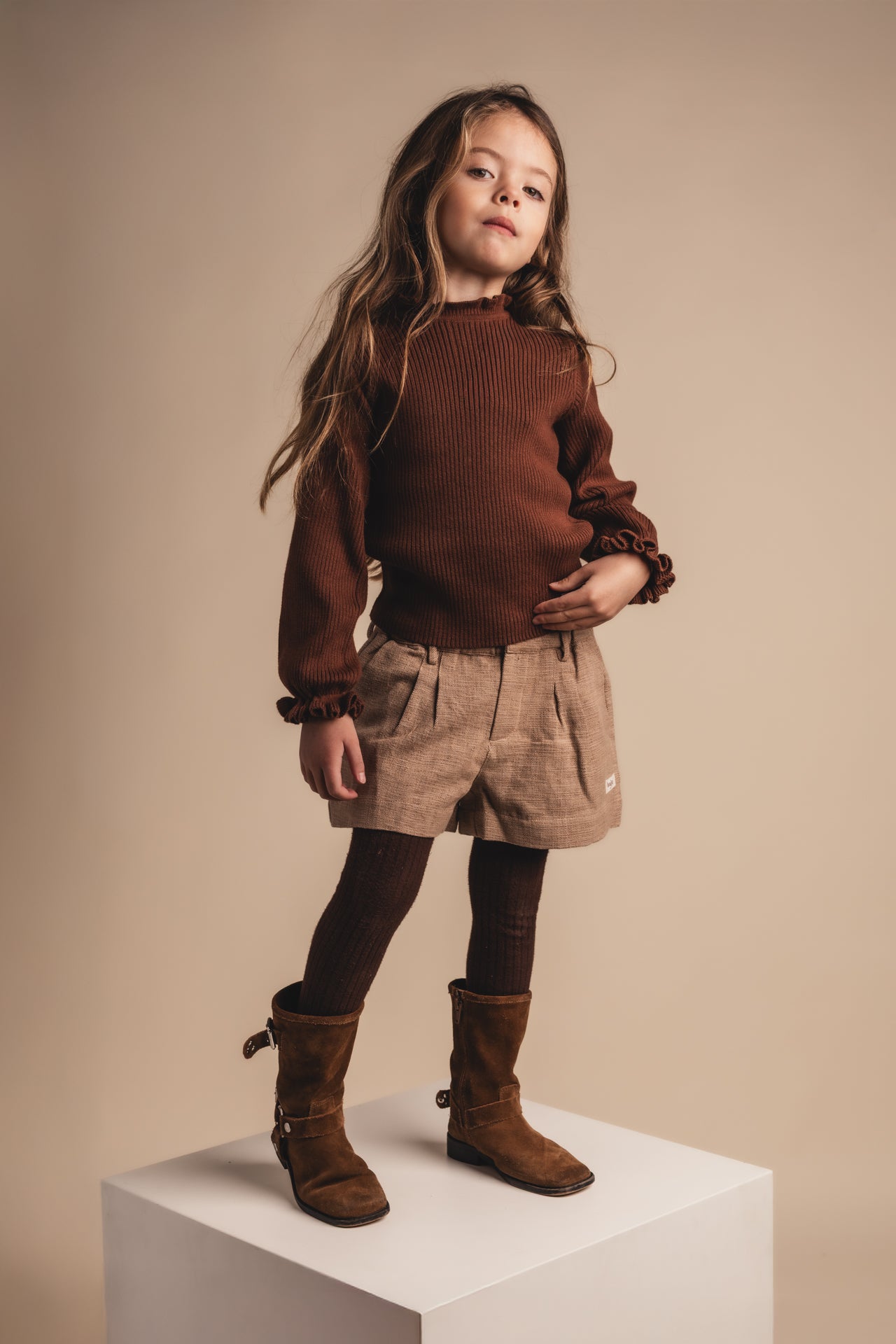 Baje Studio - knitted top Nula - copper brow
