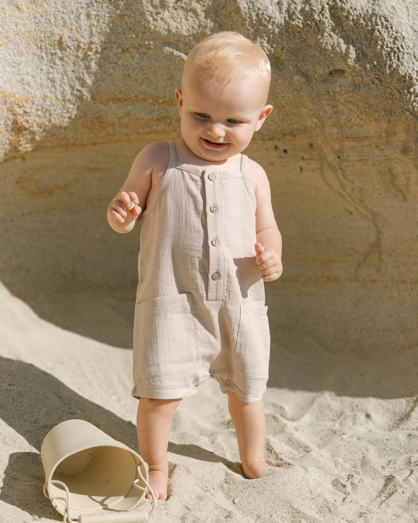 Quincy Mae - romper Oakley - oat