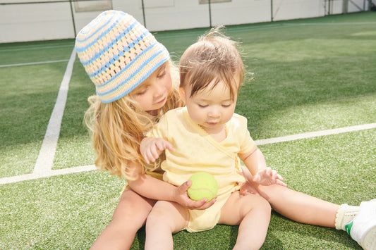 Copenhagen Colors - pointelle heart crossover body - pale yellow