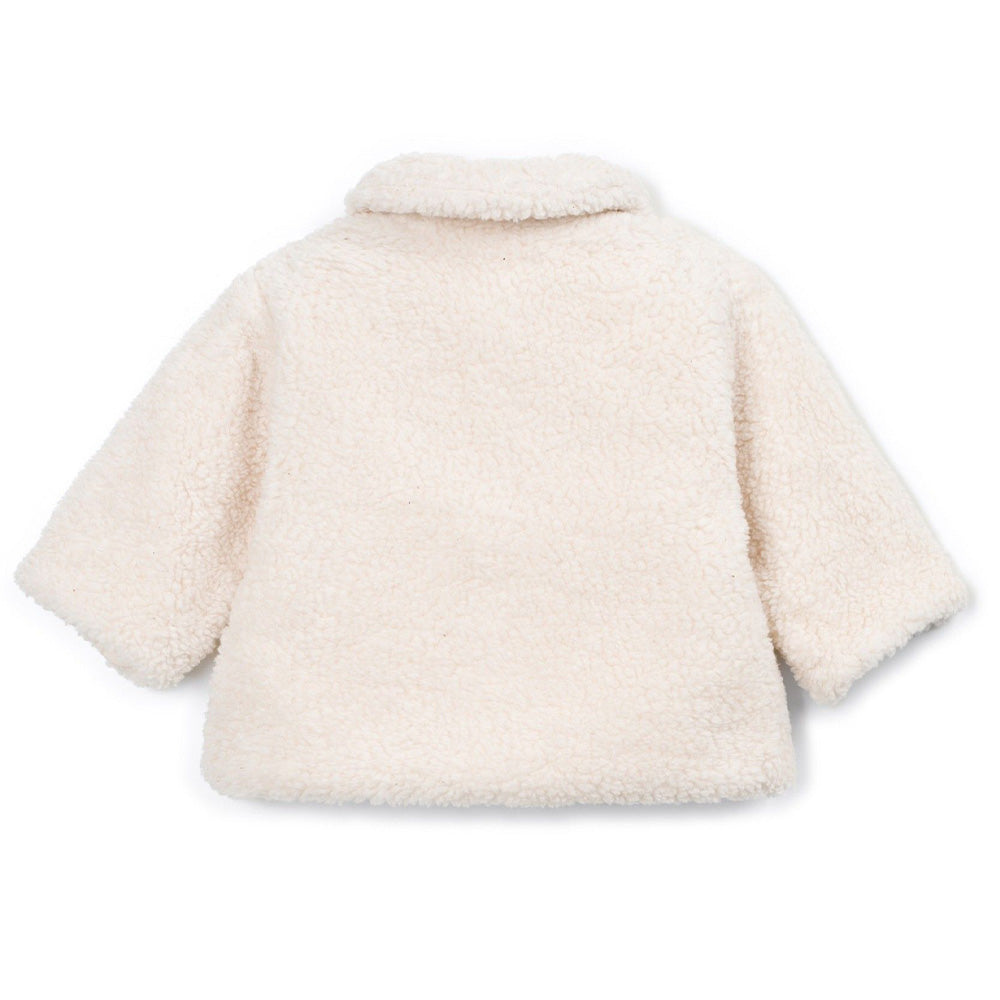 Play Up - fur coat with collar - sketches beige