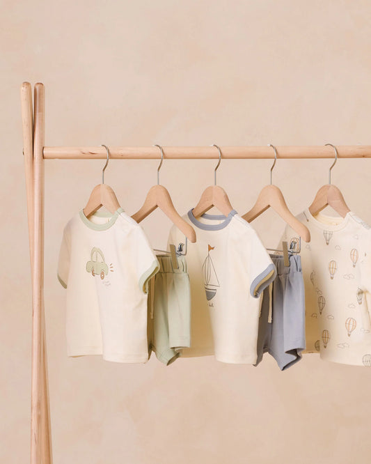 Quincy Mae - boxy tee - hot air balloons