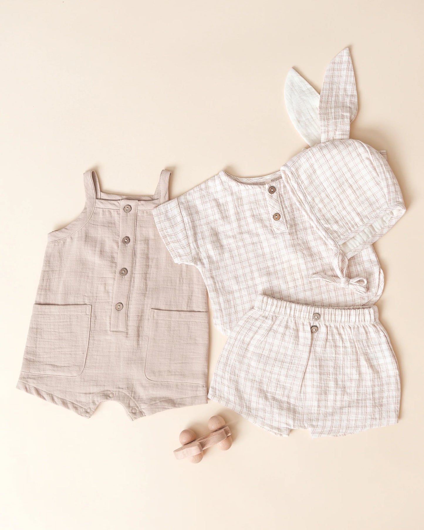 Quincy Mae - romper Oakley - oat