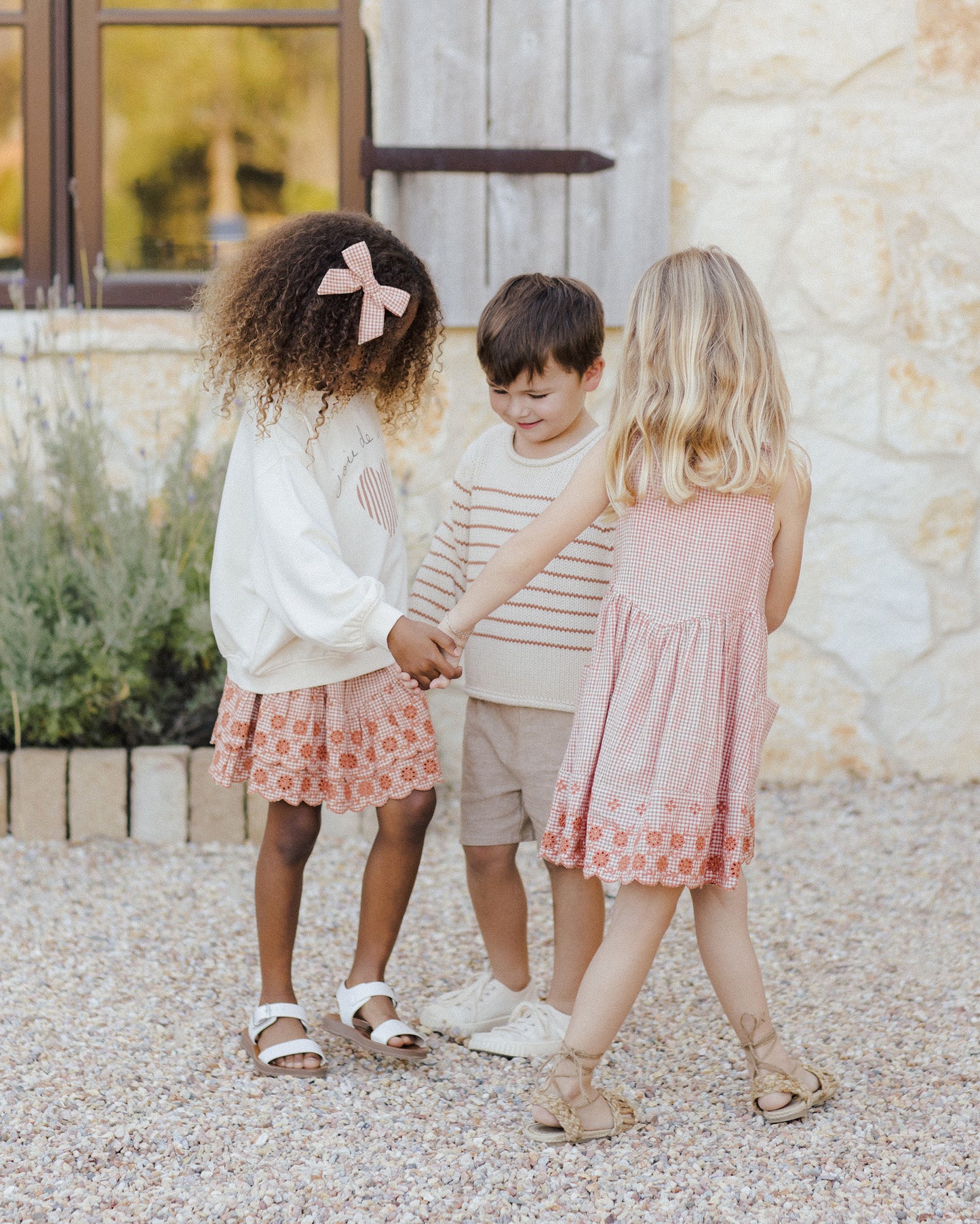 Rylee + Cru - tiered mini skirt - poppy gingham