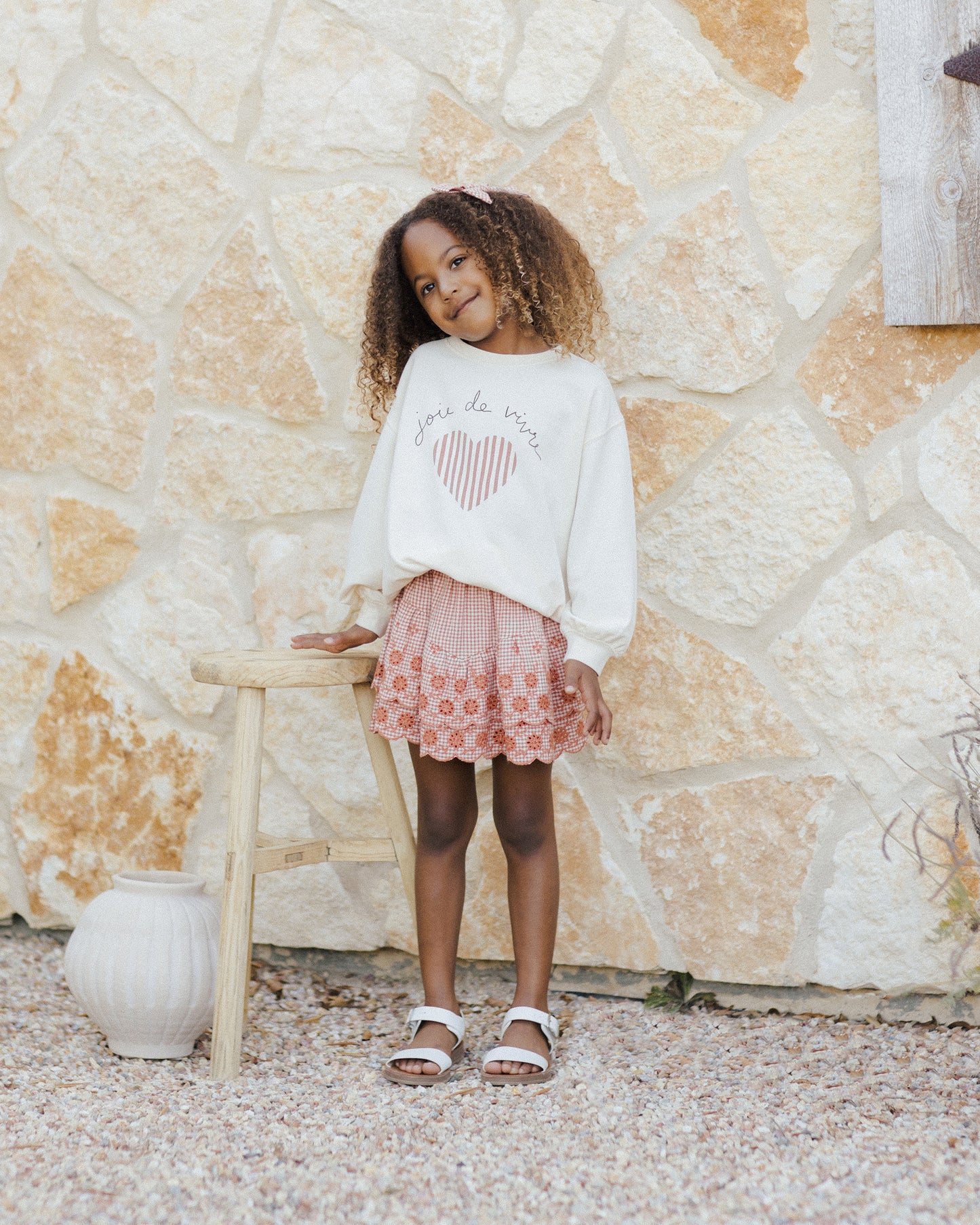 Rylee + Cru - tiered mini skirt - poppy gingham