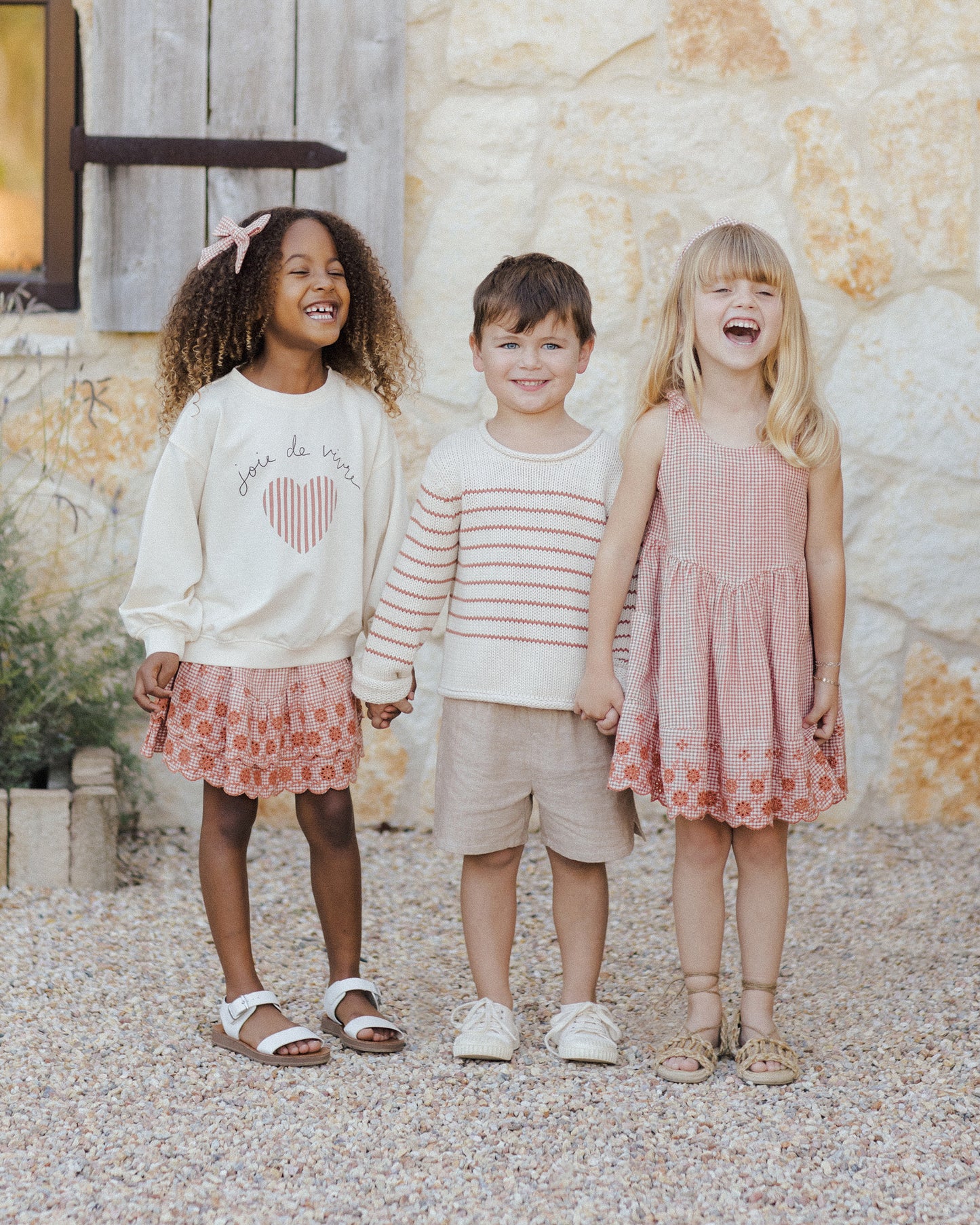 Rylee + Cru - tiered mini skirt - poppy gingham