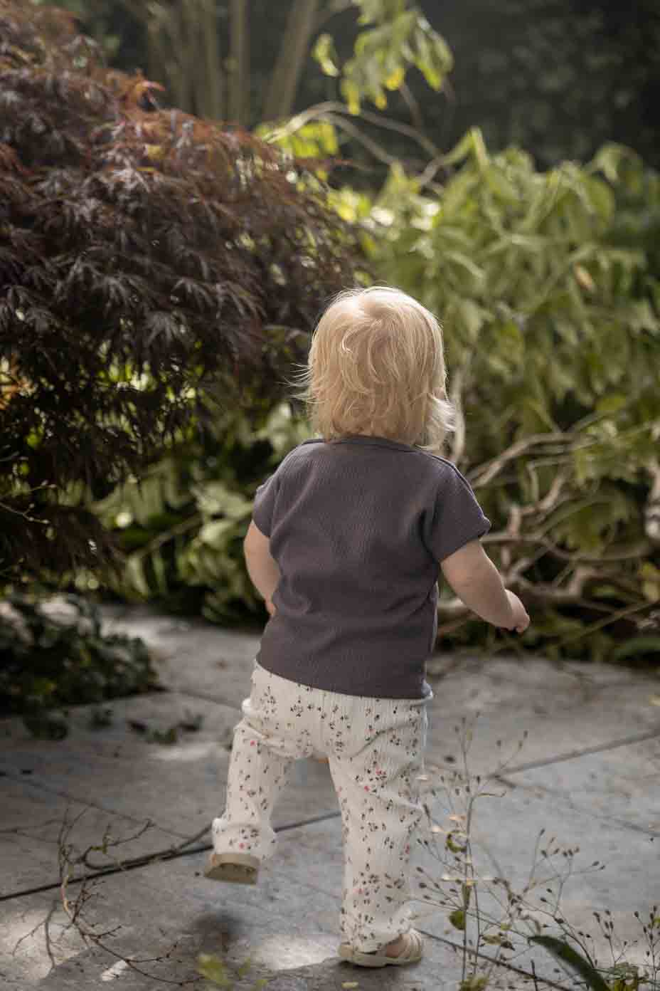 Broek bloemen - offwhite