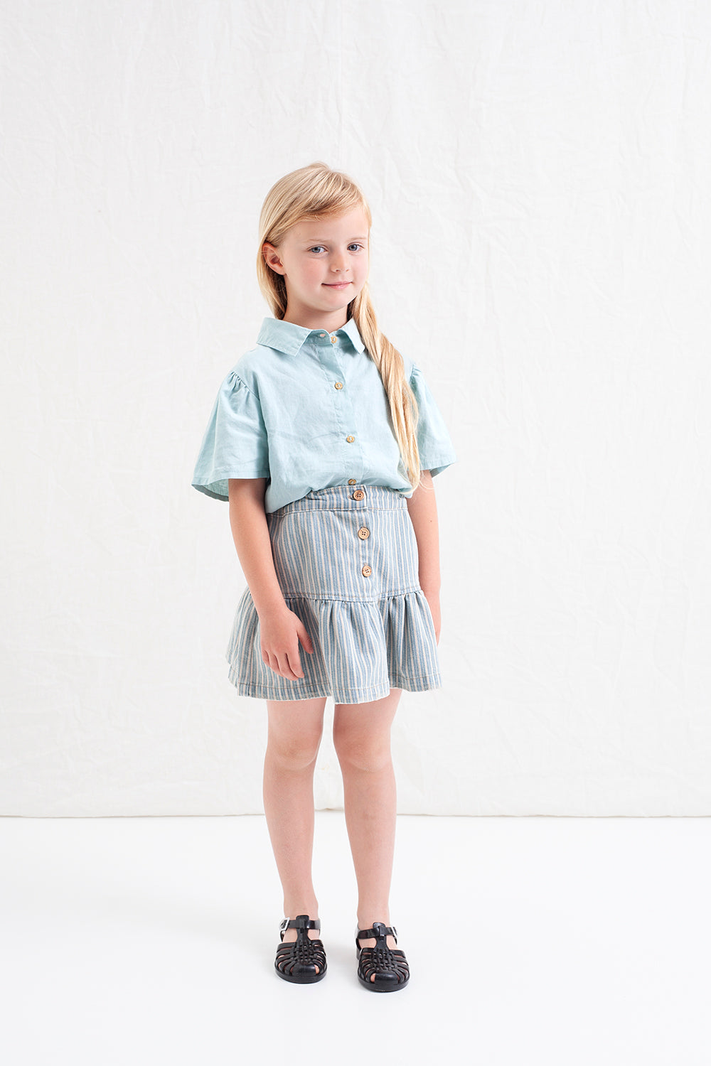 Tocoto Vintage - mini skirt striped denim