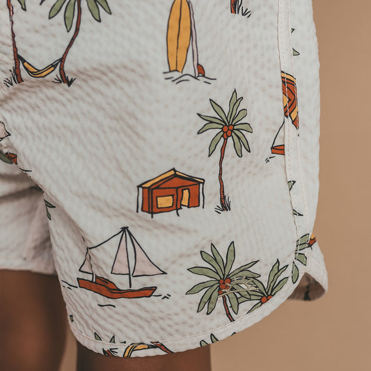 Salted Stories - swim shorts - Sailing