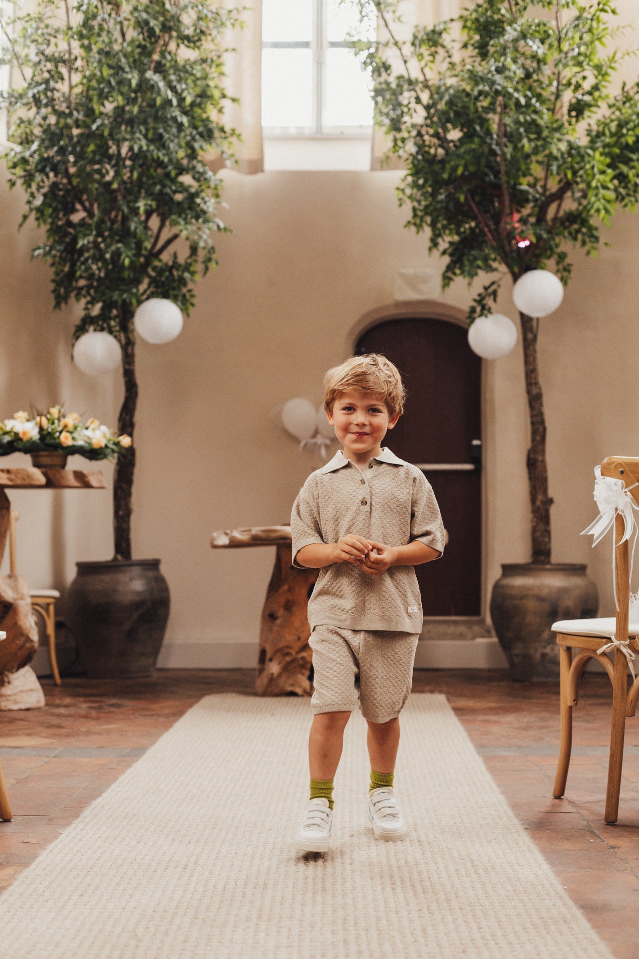 Baje Studio - knitted polo Milo - taupe gray